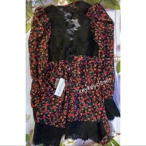 For Love and Lemons Floral & Lace Robe